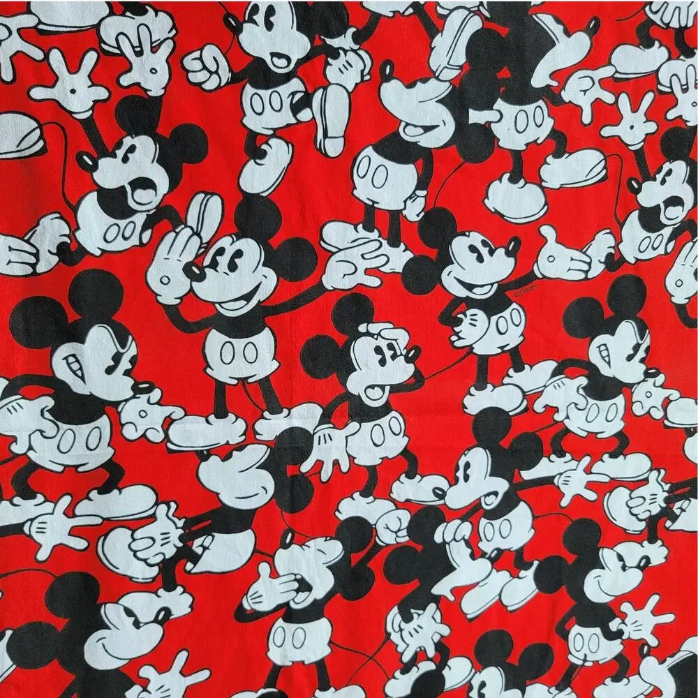 Disney Mickey Mouse Red Flat Twin Sheet 39
